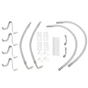 Dually Valve Stem Extenders Kit, Stainless Steel Braided Valve Stem Extension fits 16" to 19-1/2" Dual Wheels Tire Valve Extension for Most Cars Motorhome RVs Trailers Trucks SK...