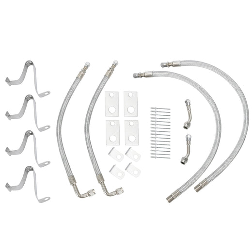 Dually Valve Stem Extenders Kit, Stainless Steel Braided Valve Stem Extension fits 16" to 19-1/2" Dual Wheels Tire Valve Extension for Most Cars Motorhome RVs Trailers Trucks SK...