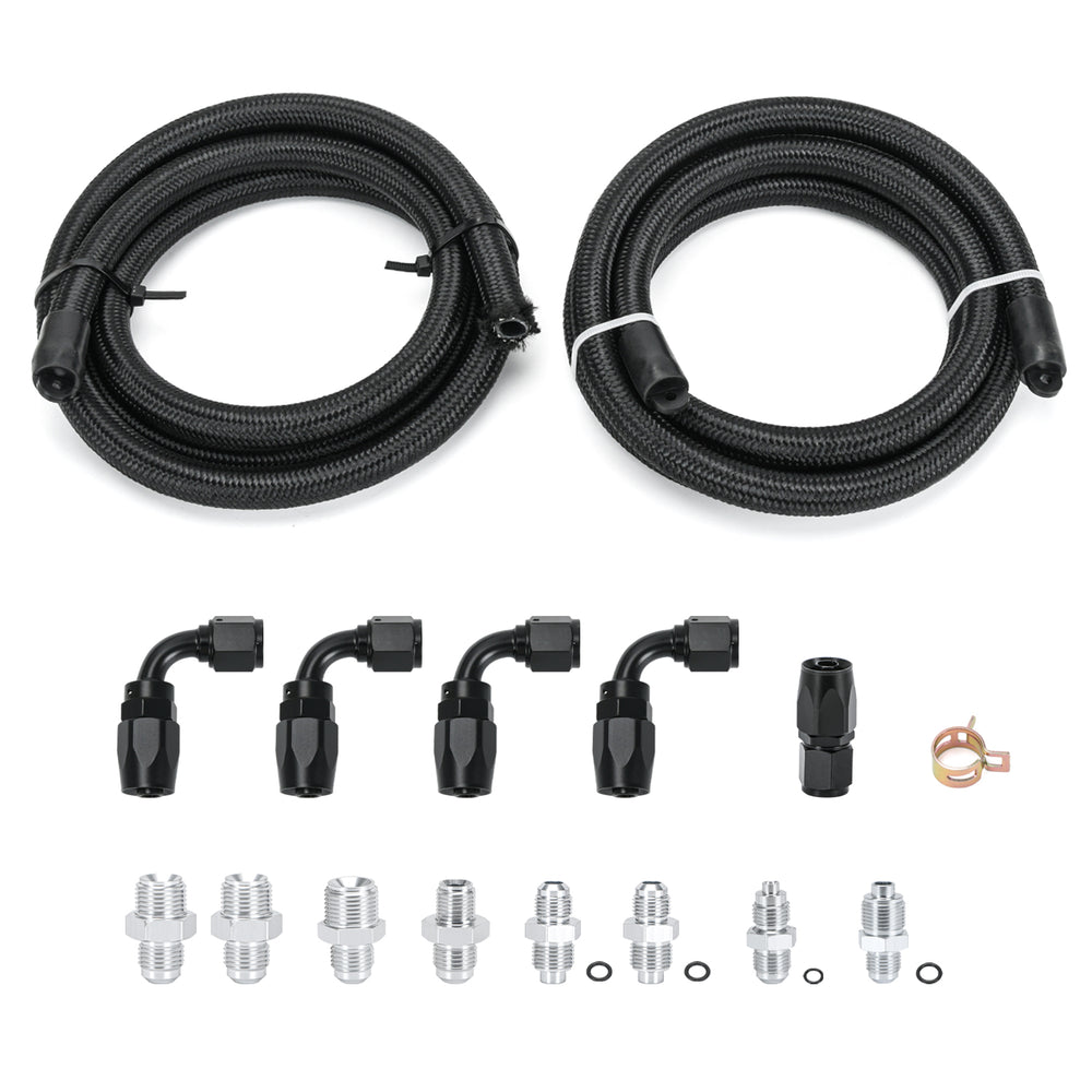 Power Steering Pump to Gear Box or Rack & pinion and return to reservoir Hose Kit Compatible with LS Swap LS1 LS3 OFK31