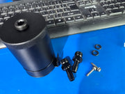 Black 2-Port 55ml Baffled Oil Catch Can Universal Alu TK91