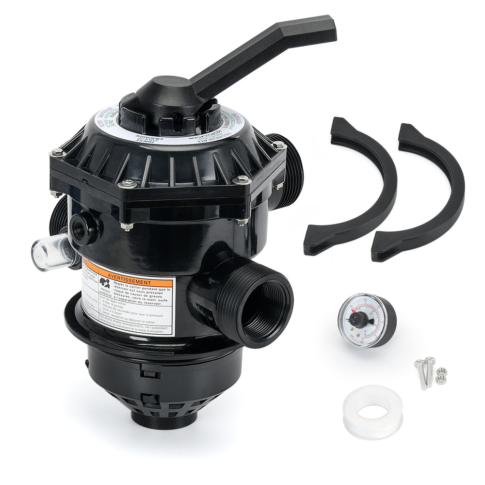 262506 1-1/2-Inch 6-Way Clamp Style Valve Pool and Spa Sand Filter