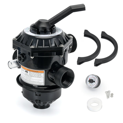 262506 1-1/2-Inch 6-Way Clamp Style Valve Pool and Spa Sand Filter