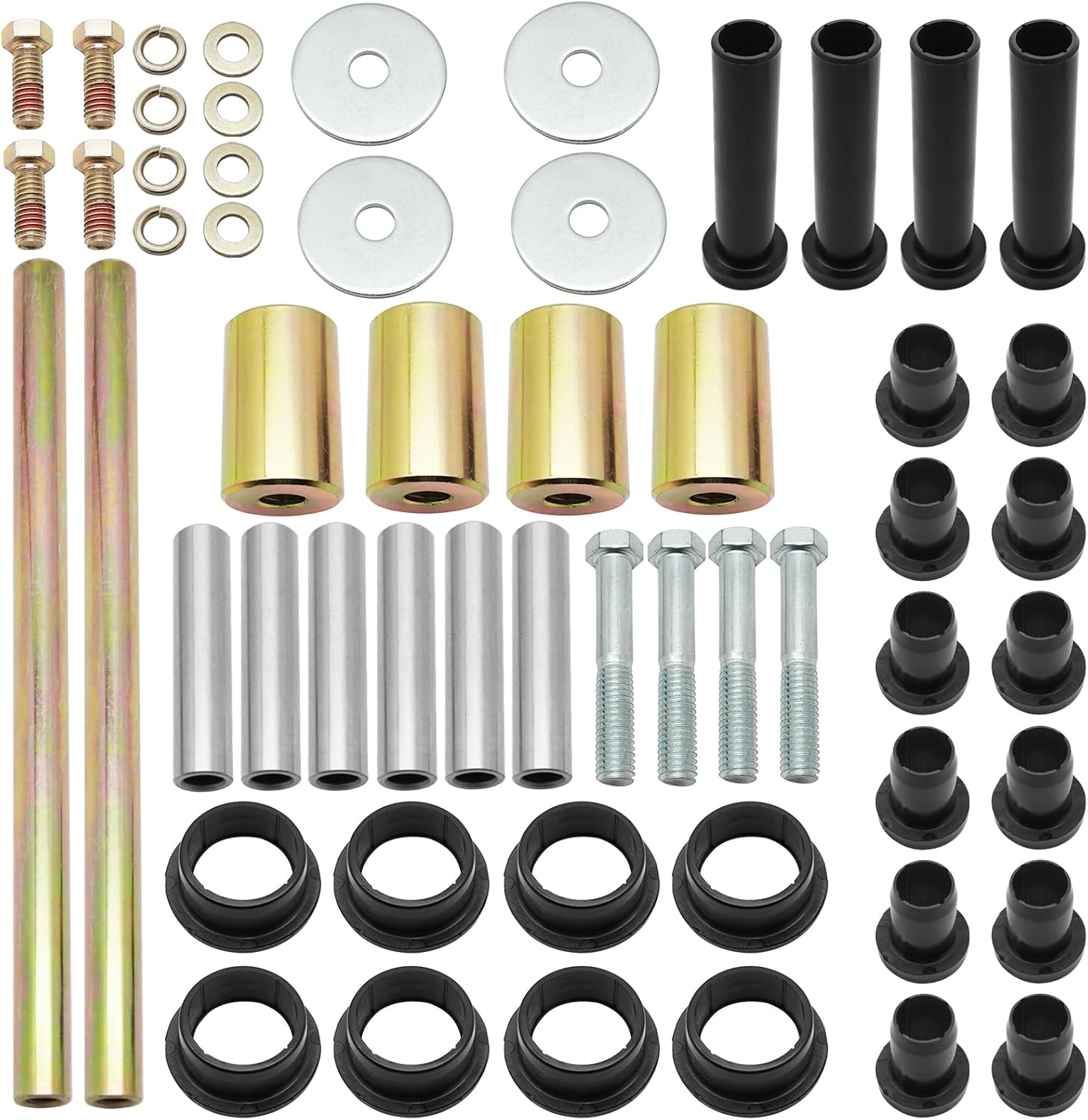 Rear Left & Right A-Arm Bushing Shafts Blots Kit For Polaris Sportsman 400 450 600 700 2003-2007 Sportsman 500 800 2003-2010 OEM# 5020826 5434548 5434551 5133806 5434550 SKU#CAB34