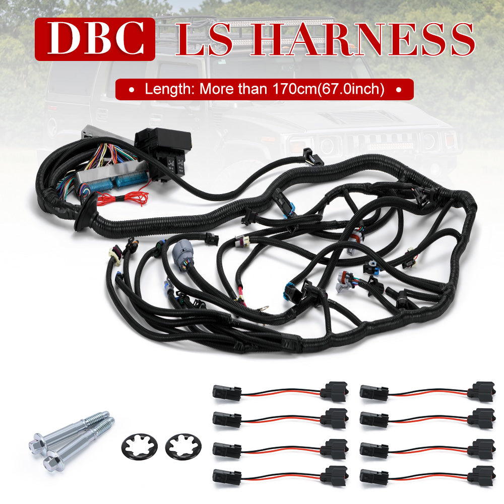 1997-2006 DBC LS1 STAND ALONE HARNESS 4L60E 4.8 5.3 6.0 VORTEC DRIVE BY CABLE