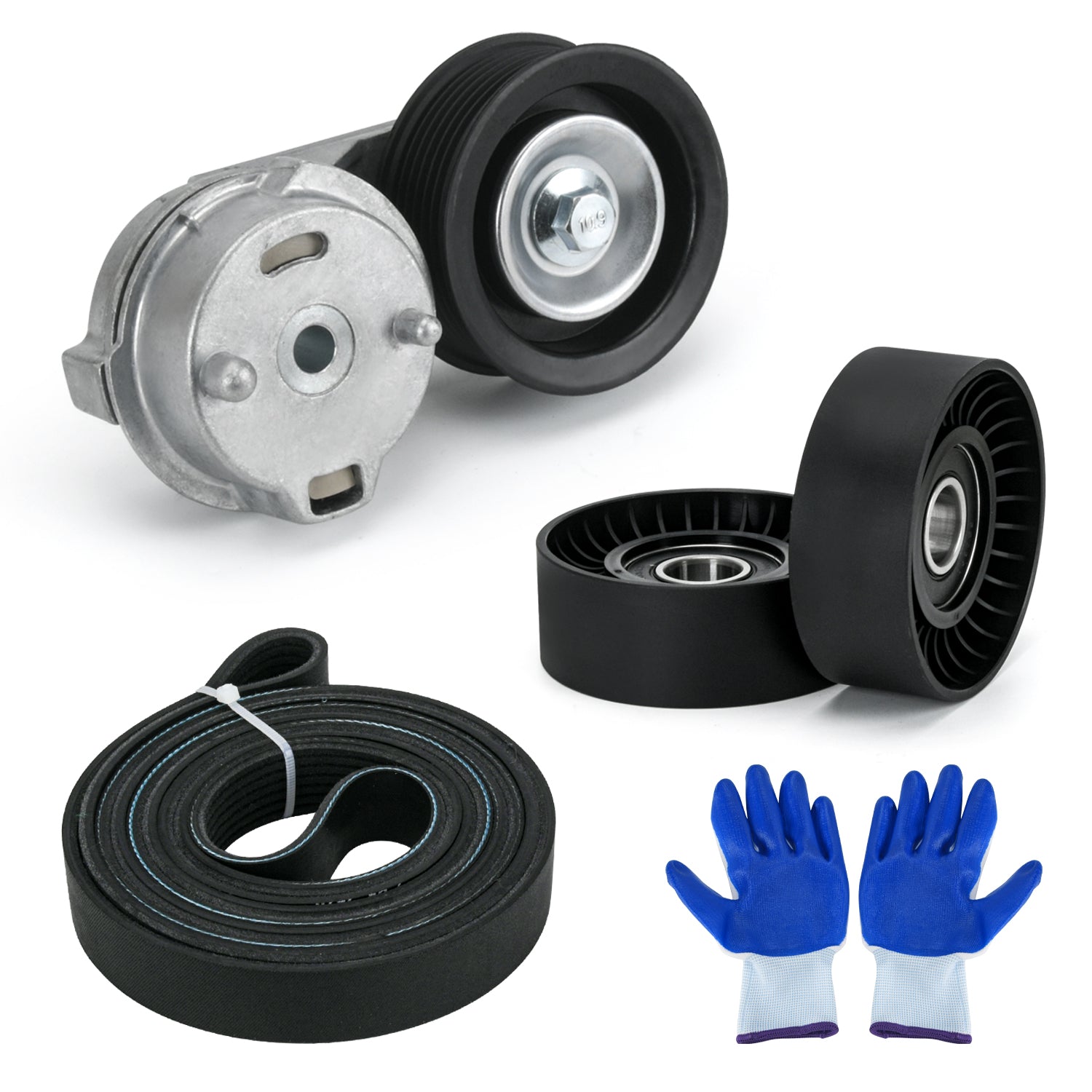 Drive Belt Tensioner Pulley Assembly Kit For 03-08 Dodge Ram 1500/2500/3500 5.7L V8 OE# 38382, 53032130AA, 53032130AC, 38058, 7PK2570 #CPY41