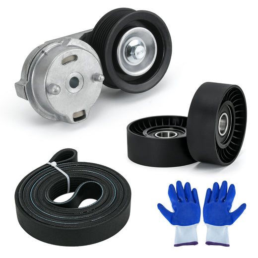 Drive Belt Tensioner Pulley Assembly Kit For 03-08 Dodge Ram 1500/2500/3500 5.7L V8 OE# 38382, 53032130AA, 53032130AC, 38058, 7PK2570 #CPY41