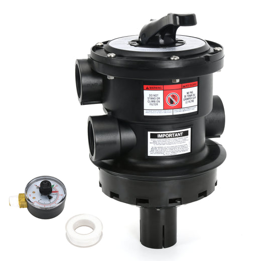 SP0714T Top-Mount Multiport Valve Compatible with Hayward Above-Ground Pro- or VL Series Sand Filter,1-1/2-Inch 7-Positions Control Valve SKU#CAP42
