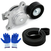 Engine Serpentine Belt Drive Kit with Tensioner Compatible with Ford & Lincoln Cars - Explorer 2012-2018, Edge, Taurus, Flex, Police Interceptor Utility, MKZ, MKX, MKS, MKT - 3....