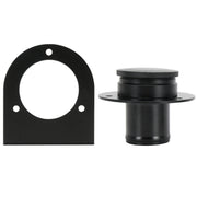 17-2530 Remote Fuel Tank Filler Neck With Billet Aluminum Gas Cap & Weld-On Steel Mount Bracket For 2"" Hose Connection, Straight SKU#CAP52S