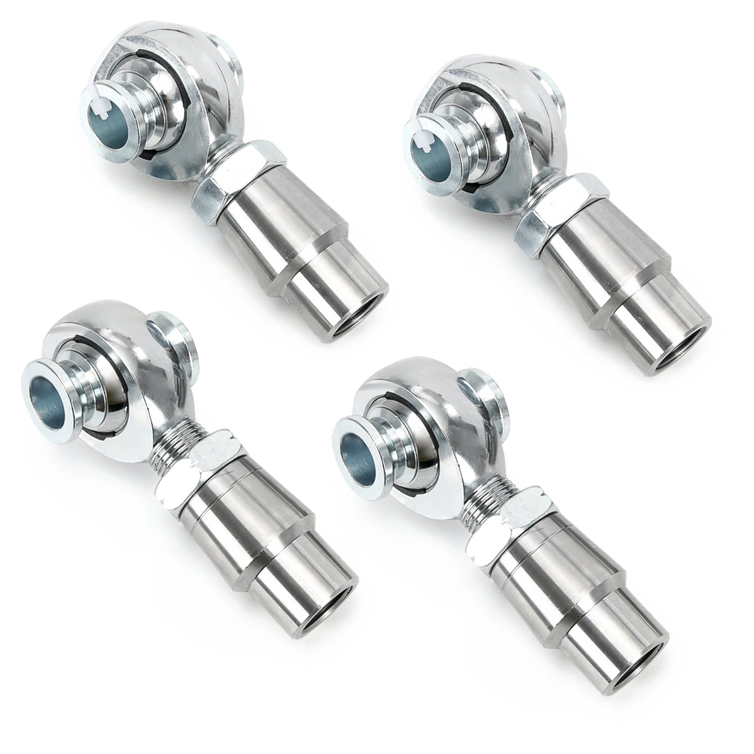 4pcs 3/4'' Heim Joints Rod End Kit, 750” Chromoly Joints Panhard kit Right and Left Hand Thread with Round Tube Adapter SKU#CAB04-W2