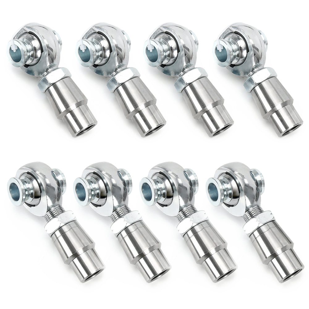 8pcs 3/4'' Heim Joints Rod End Kit, 750” Chromoly Joints Panhard kit Right and Left Hand Thread with Round Tube Adapter SKU#CAB04-W2