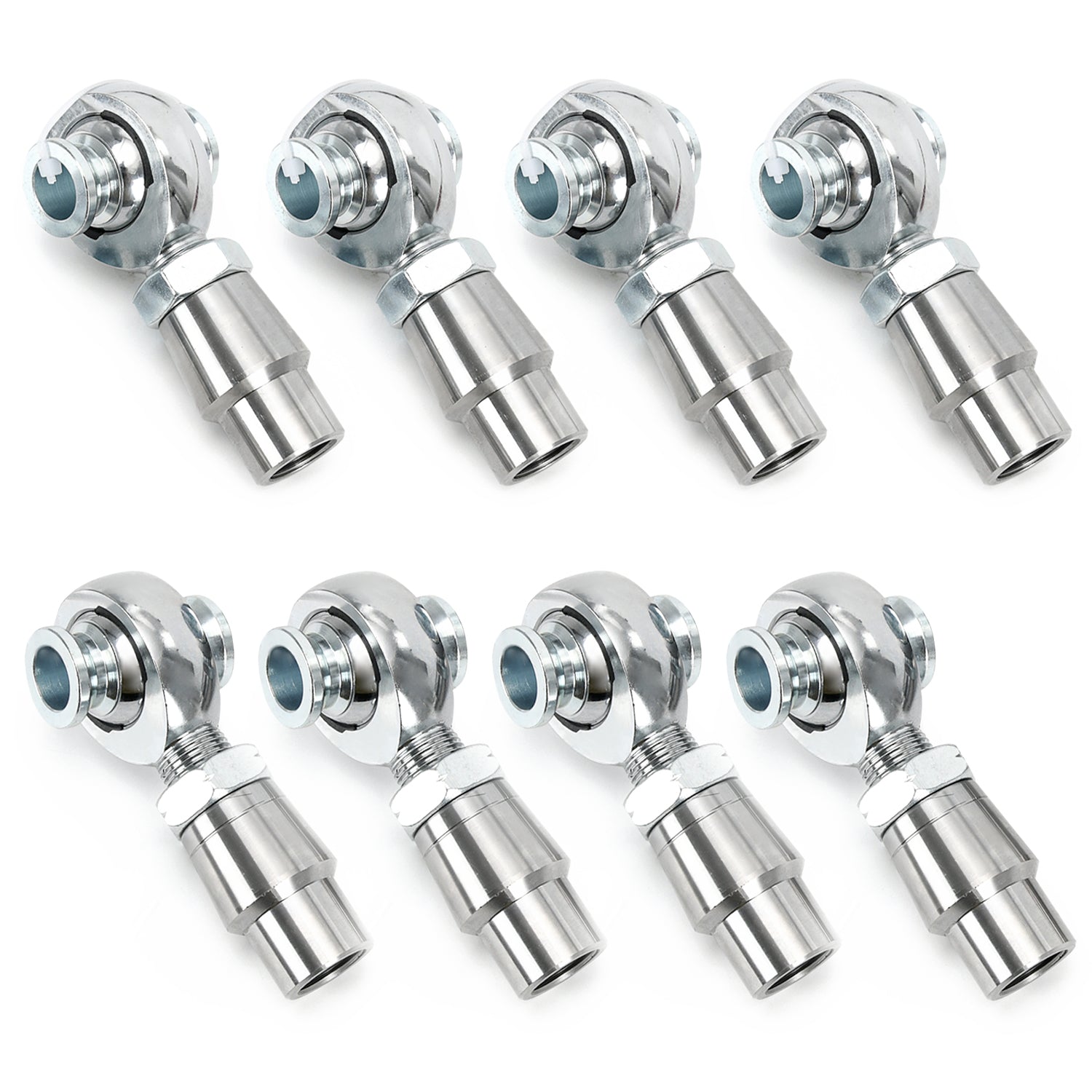 8pcs 3/4'' Heim Joints Rod End Kit, 750” Chromoly Joints Panhard kit Right and Left Hand Thread with Round Tube Adapter SKU#CAB04-W2