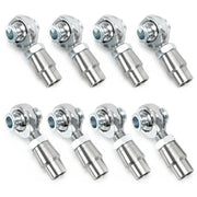 8pcs 3/4'' Heim Joints Rod End Kit, 750” Chromoly Joints Panhard kit Right and Left Hand Thread with Round Tube Adapter SKU#CAB04-W2