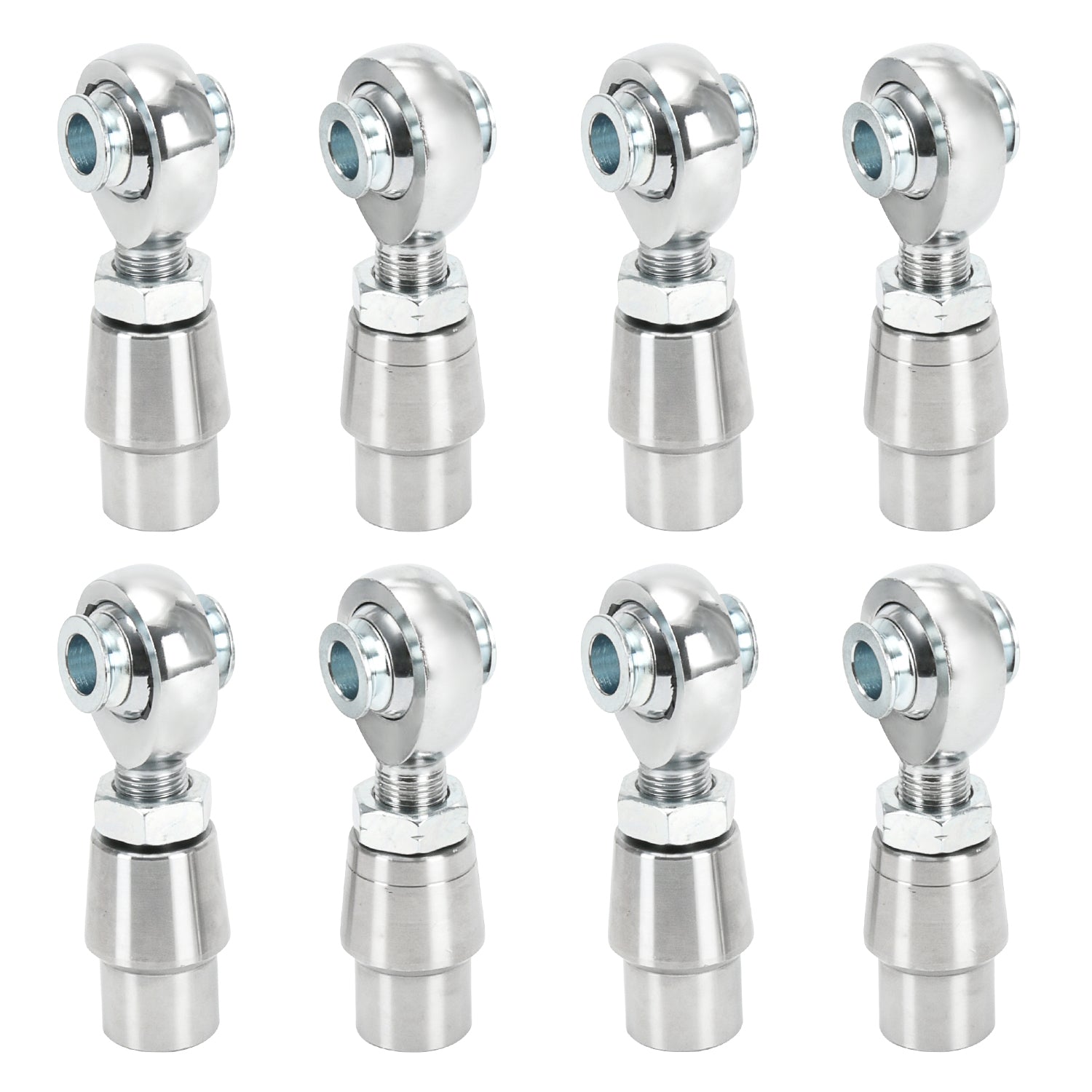 8pcs 5/8''-18 Heim Joint Rod End with Spacer,Tube Adapters & Jam Nuts 0.625” Chromoly Joints Heat Treated SKU#CAB05-W8