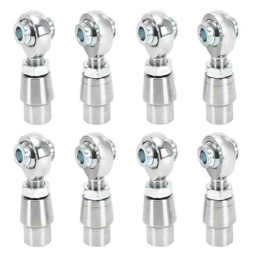 8pcs 5/8''-18 Heim Joint Rod End with Spacer,Tube Adapters & Jam Nuts 0.625” Chromoly Joints Heat Treated SKU#CAB05-W8
