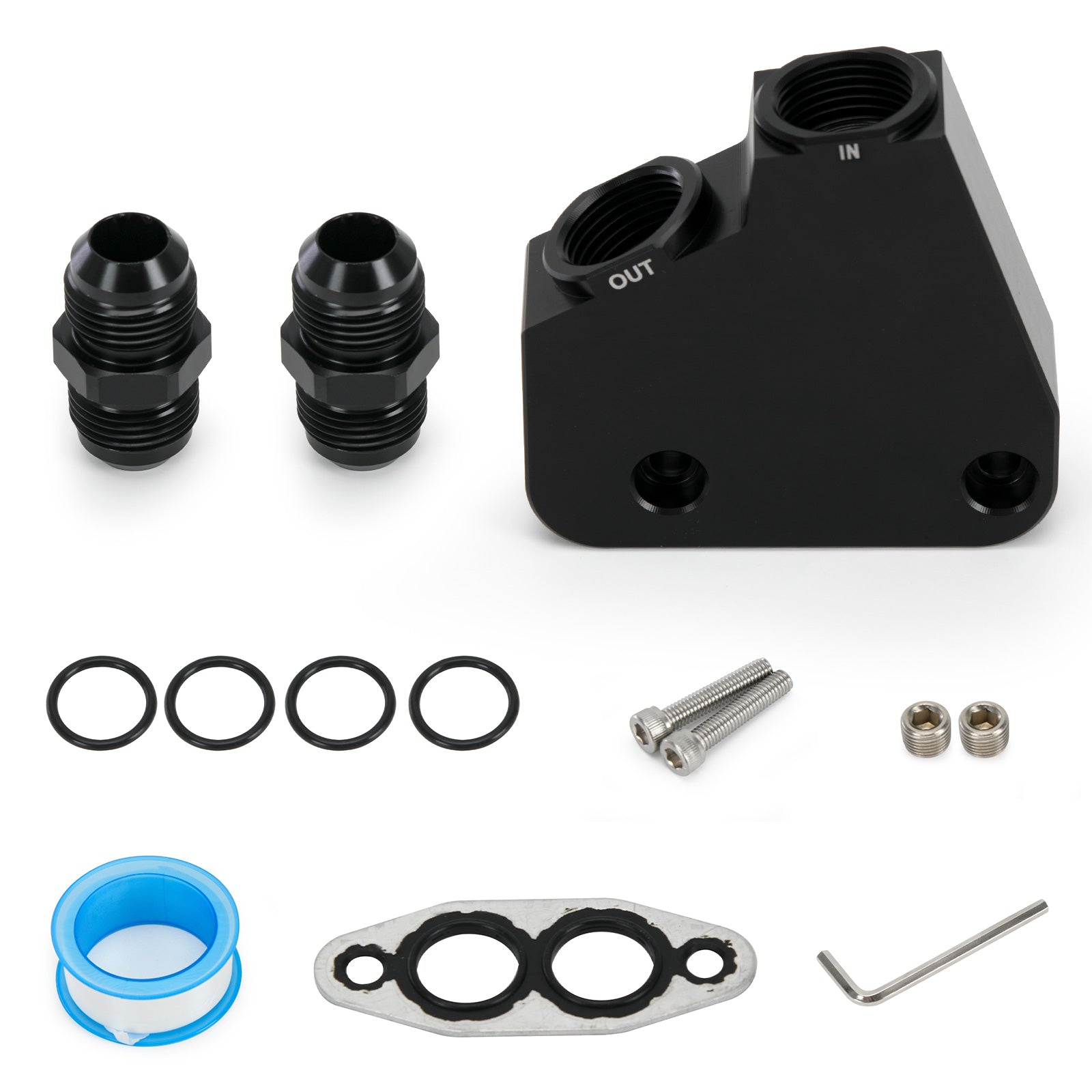 Engine Oil Cooler Adapter Kit - Suitable for GM LS LS1 LS2 LS3 LS6 LS7 LS9 2005-2019 Corvette SKU#IMK31