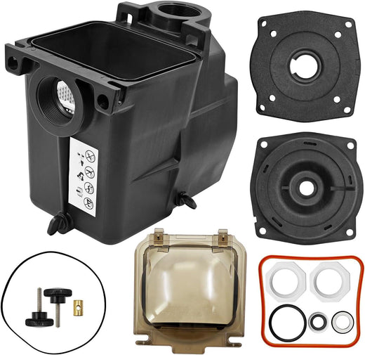 SPX1620AA Pump Housing Kit 2" x 2" Compatible with Hayward Super Pump SP1600X SP2600X Pump Strainer Housing w/Seal Plate and Mounting Plate (SPX1600F5 SPX2600E5) | Strainer Bask...
