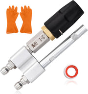 2 in 1 Downstream Soft Wash Chemical Nozzle, M5 Twist Nozzle Shooter Tips, 0-60° Adjustable Spray Pattern, for 1700 to 6000 PSI, 3 to 7 GPM Pressure Washer, with 1/4 inches Quic...