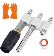 3 in 1 Downstream Soft Wash Chemical Nozzle, M5 Twist Nozzle Shooter Tips, 0-60°Adjustable Spray Pattern, for 1700-6000PSI, 3-7 GPM Pressure Washer, with 1/4 inches Quick Connec...
