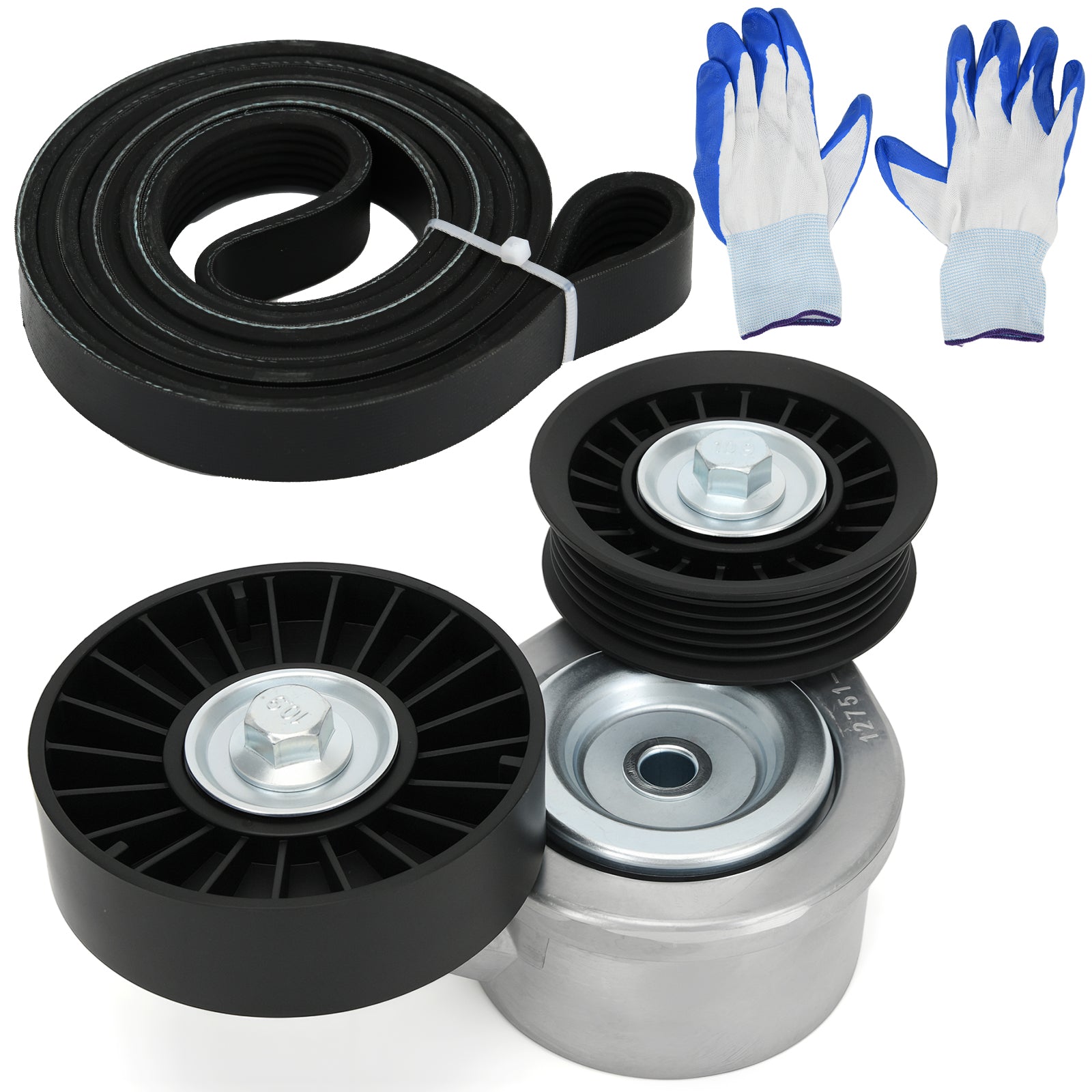 Engine Serpentine Belt Tensioner Drive Kit Fit for Dodge Ram 1500 2002-2007, Dakota 2000-2007, Durango 2000-2003, 3.7L 4.7L #Replace 6PK2224 53030958AB SKU#CPY44