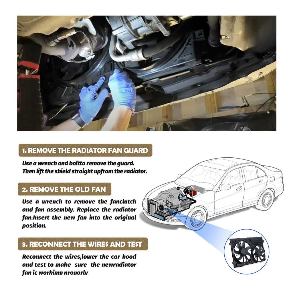 Cooling Fan Assembly For 06-15 Audi For 05-20 Volkswagen