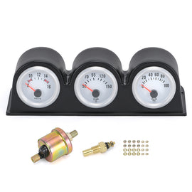 3 in 1 Car Triple Gauge with Blue/ Red Light Kit
