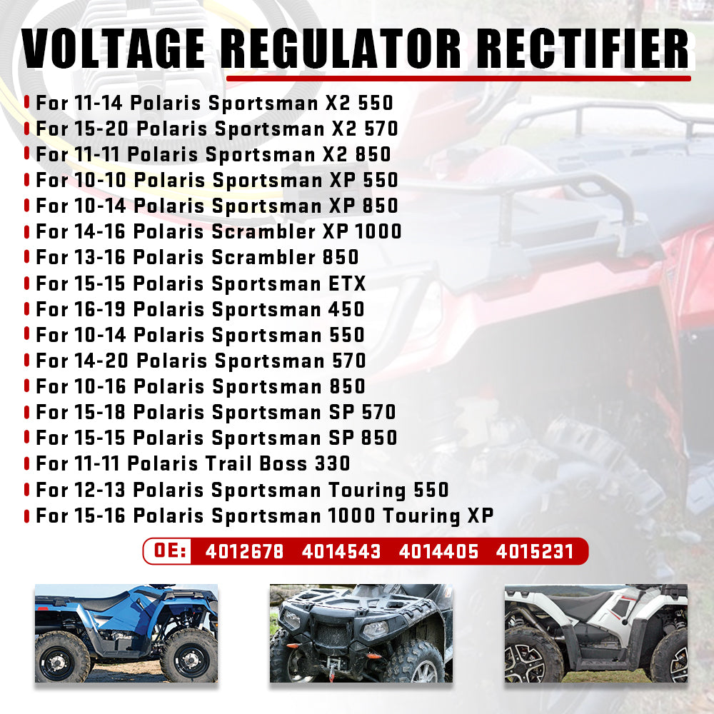 Voltage Regulator Rectifier For 10-20 Polaris Sportsman 550 570 850 X2 550 XP 1000