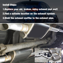 Load image into Gallery viewer, 2.5&quot; 3.0&quot; Air Inlet Outlet Double Exports Set of 2 Exhaust Mufflers w/ Clamps