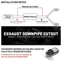 Load image into Gallery viewer, 2in1 2.5&quot; Electric Exhaust Downpipe E-Cutout Cut Out Dual Valve Remote Wireless