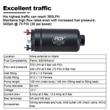 Load image into Gallery viewer, 380LPH External Inline Fuel Pump for Racing E85 EFI w/ Check Valve