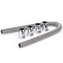 Load image into Gallery viewer, Universal 24&quot; 36&quot; 48&quot; Stainless Steel Radiator Flexible Coolant Water Hose Kit With 4pcs Clamp 1.25&quot; 1.5&quot; 1.75&quot;