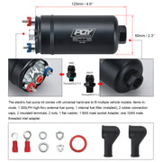 450LPH External Inline Fuel Pump for Racing E85 EFI w/ Check Valve