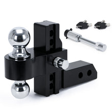 Load image into Gallery viewer, 6&#39;&#39; Adjustable Trailer Hitch Ball Mount Black &amp; Silver