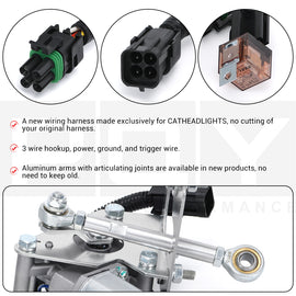 Upgrade Pair Electric Headlight Conversion Kit For 68-82 Chevrolet Corvette C3